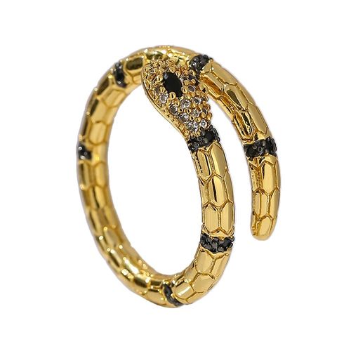 Bague En Métal Et Or Pour Femme, Bijou Charmant Avec Des Motifs D'animaux, En Zircone Cubique, En Cuivre Et En Or, À La Mode, Cadeau Idéal, 2021