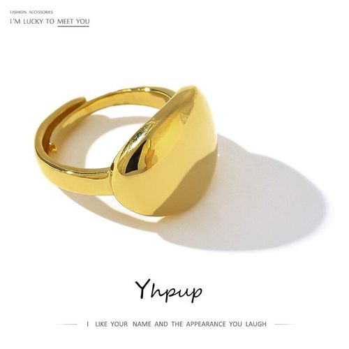 Bague Géométrique Ajustable Pour Femmes, Anneau De Déclaration, Texture En Métal Doré, Accessoires, Bijoux Cadeau De Fête, 2021