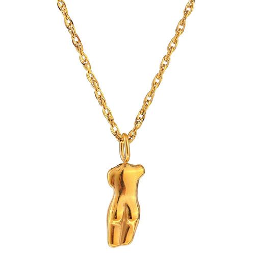 Collier Avec Pendentif En Acier Inoxydable 316l, Étanche, Doré 18 K, Bijoux En Métal, Cadeau De Bureau, 2021