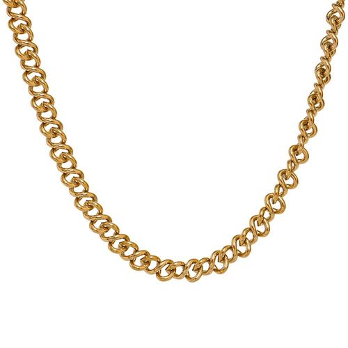 Collier Chaîne En Acier Inoxydable 18 K, Bijoux Tendance En Métal, Or, Titane, Cadeau De Fête, Nouveau