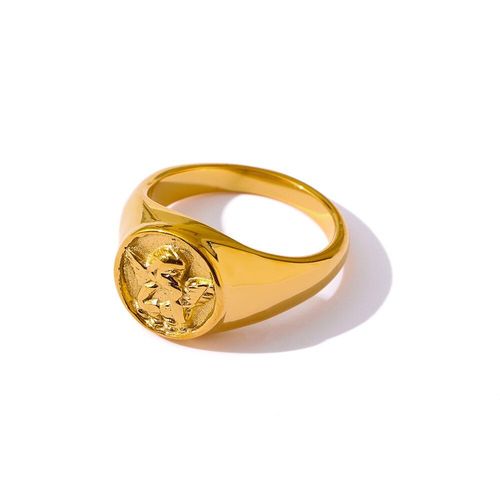 Bague En Forme D'ange Pour Femme, Anneau Tendance, Rond, En Acier Inoxydable, Étanche, Bijoux De Déclaration, En Métal Doré, Cadeau, 2021