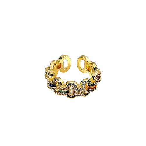 Bagues En Zircone Cubique Multicolore Pour Femme, Breloque En Cuivre Ajouré, Perle Porte-Bonheur, À La Mode, Bijoux De Fête, Nouvelle Marque