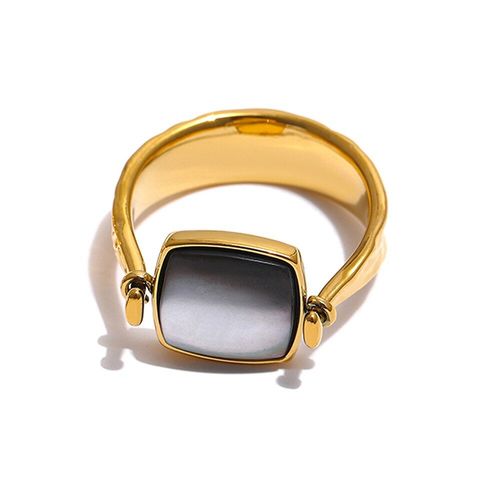 Bague En Coquillage Naturel Pour Femmes, Anneau En Résine Verte, Cuivre, Métal, Bijoux, Cadeau, 2021