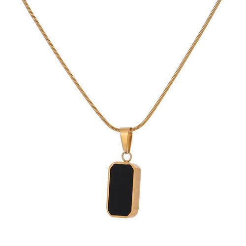 Collier Double Face En Émail Noir Et Blanc Pour Femmes, Pendentif Coquille Naturelle, En Acier Inoxydable, Ras Du Cou En Métal, Cadeau, 2021