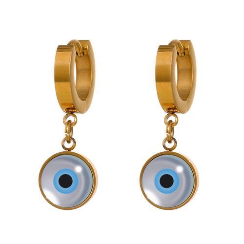 Boucles D'oreilles Huggie Géométriques En Acier Inoxydable Pour Femmes, Bijoux En Coquillage Naturel, Cadeau De Fête