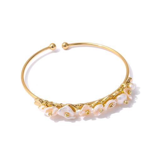Bracelet De Luxe En Perles Naturelles Faites À La Main Pour Femmes, Bijou De Poignet En Métal Doré 18 K, Décoration, Cadeau 2021