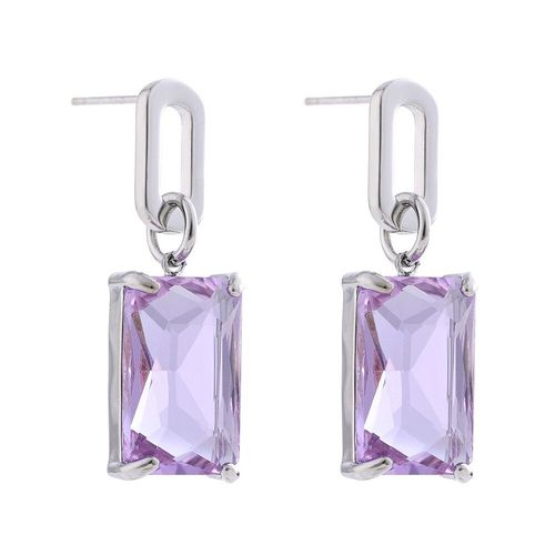 Boucles D'oreilles Délicates En Zircon Cubique Pour Femmes, Bijoux En Métal, Cuivre Plaqué Platine 14 K, Cadeau, Aaa, 2021