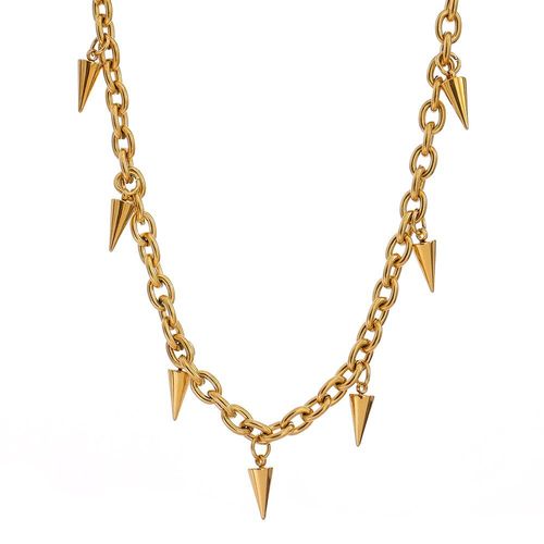Collier Chaîne En Acier Inoxydable 18 K Pour Femmes, Bijoux À La Mode, Haute Qualité, Doré, 2021