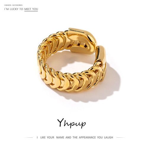 Bague Ouverte Ronde Pour Femmes, Bijoux Tendance En Métal Doré Et Cuivre, Anneau Ajustable, Cadeau De Fête D'anniversaire, 2021