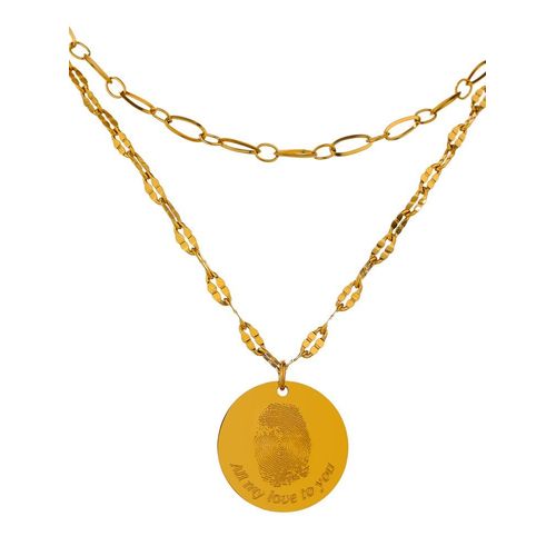 Collier Rond Minimaliste Avec Pendentif À Plusieurs Couches, En Acier Inoxydable 2021, En Métal Doré, Chaîne Ras Du Cou Pour Femmes
