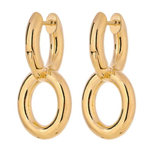 Boucles D'oreilles Géométriques Rondes Et Creuses, En Cuivre Plaqué Or, À La Mode, Cadeau Pour Femmes, 2021