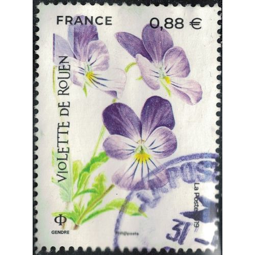 France 2019 Oblitéré Rond Used La Flore En Danger Violette De Rouen Y&t 5321 Su