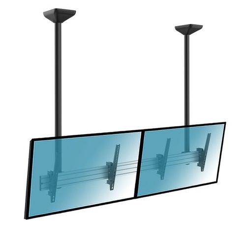 Support plafond menu board 2 écrans 45''-55'' - Hauteur 150cm