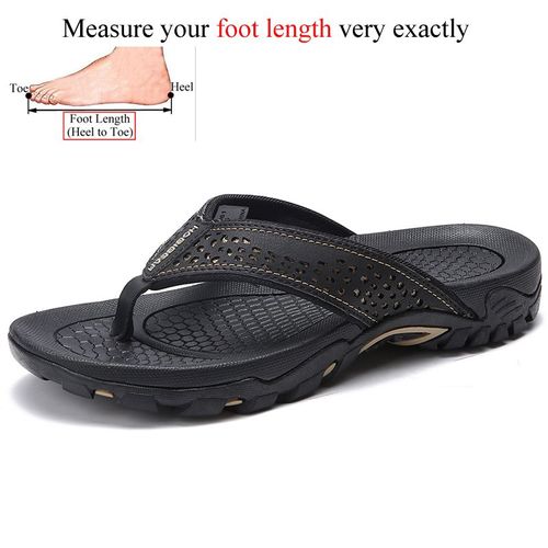 Tongs De Plage En Cuir Pu Pour Hommes,Pantoufles D'extérieur,Grande Taille 48 49 50 51 52