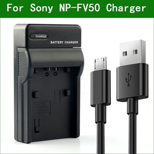 Chargeur de batterie d'appareil photo pour Sony NP-FM55H NP-FM500H NP-F550 NP-FP50 NP-FH50 NP-FV50 NP-FW50 NP-BG1 NP-BN1 NP-BX1 NP-BY1 - Type NP-FV50