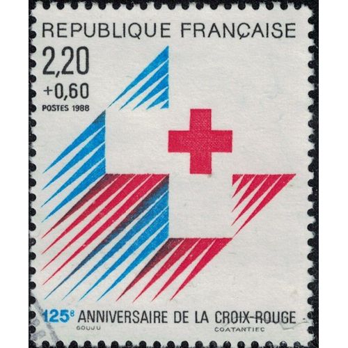 France 1988 Oblitéré Used 125ème Anniversaire De La Croix Rouge Y&t 2555 Su