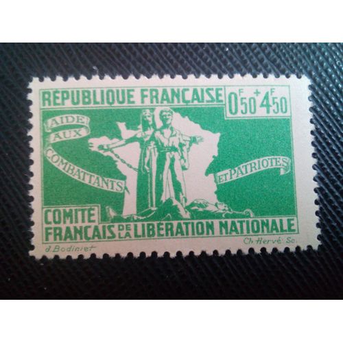 Timbre Colonies Françaises Yt 1 Pour Aider Les Combattants. Libération 1943 ( 050305 )