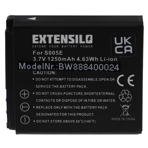 EXTENSILO Batterie compatible avec Ricoh GR Digital IV appareil photo, reflex numérique (1250mAh, 3,7V, Li-ion)