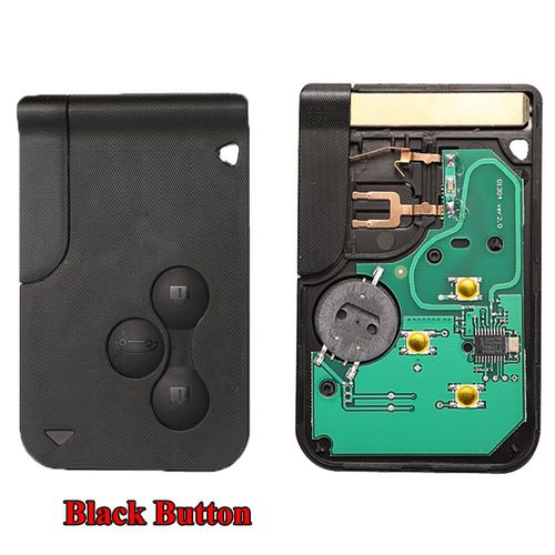 Jingyuqin Carte Intelligente À Distance 5 Pièces,3 Boutons,433mhz Id46 Pcf7947,Petite Lame,Carte À Distance Pour Renault Megane Scenic Grand - Type Black Btn No Words