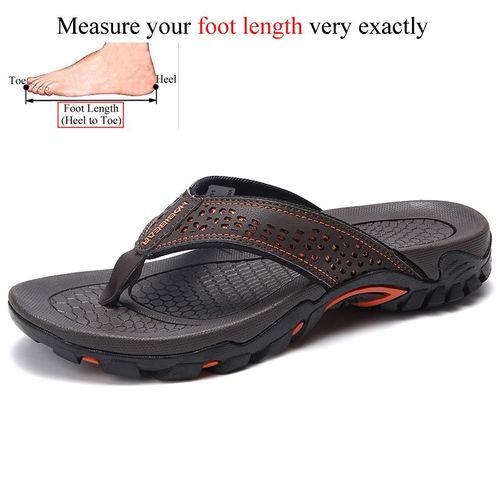 Tongs De Plage En Cuir Pu Pour Hommes,Pantoufles D'extérieur,Grande Taille 48 49 50 51 52