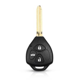 Dandkey-Coque De Clé De Voiture À 2 Boutons Pour Toyota Cortrustrav4,Camry,Prado,Crown,Avalon,Télécommande,Étui,Clé Vierge,Lame Toy43 - Type Left 3 Buttons
