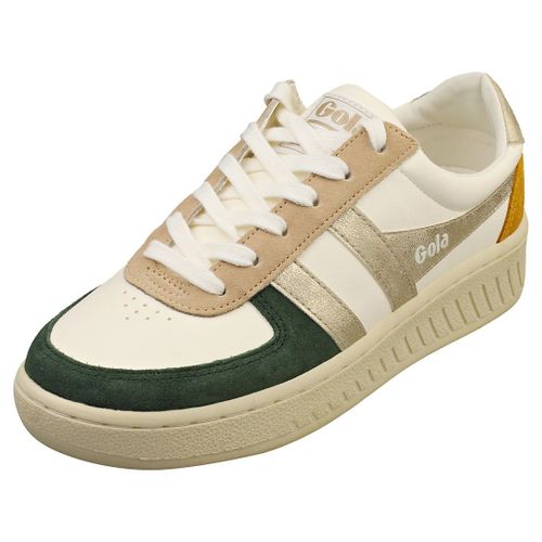 Gola Grandslam Quadrant Pour Femmes - Baskets Casuelles Blanc Cassé Et Vert - 41