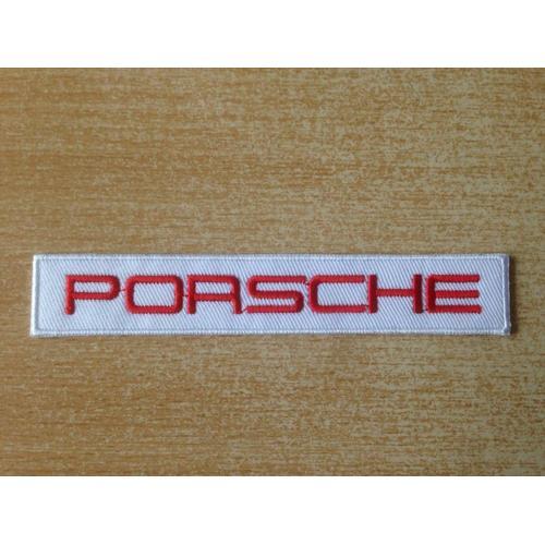 Écusson Porsche Rouge Et Blanc 12x2 Cm Thermocollant, Pas Besoin De Couture