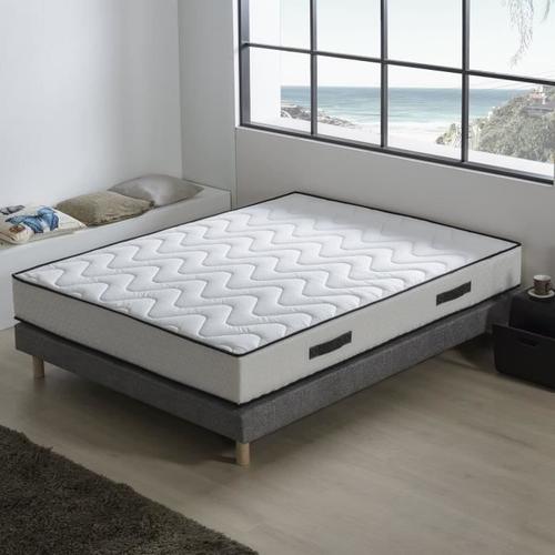 Deko Dream Ensemble Belisse Matelas Sommier 160x200 Cm - Mousse - 25cm - 5 Zones