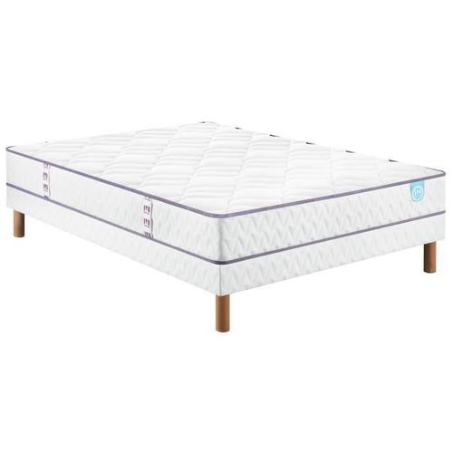 Pack Alright Ensemble Matelas Merinos 160x200 Cm Sommier - Ferme - 20 Cm