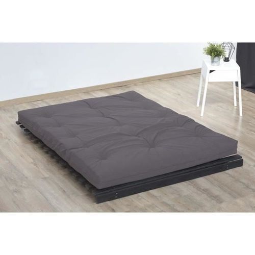 Matelas 160 X 200 - Futon - 15 Cm - Ferme Et Equilibré - Taupe