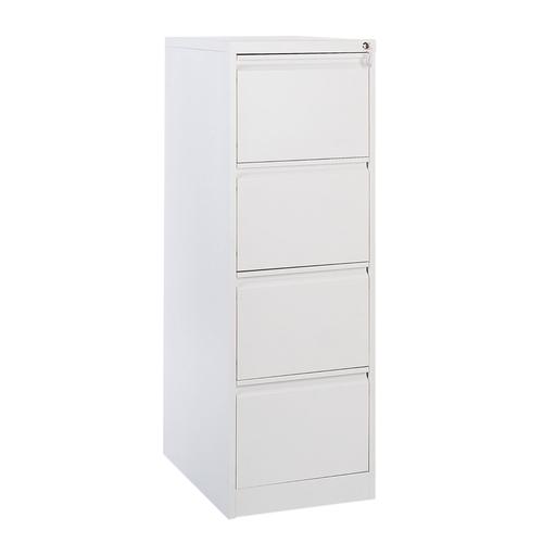 Armoire De Rangement À 4 Tiroirs En Métal Blanc Barite