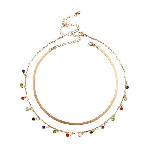 Chaîne De Perles Colorées Pour Femmes, Style Bohème, Vintage, Pendentif Étoile, À La Mode, Os De Serpent, Double Couche, Cadeau
