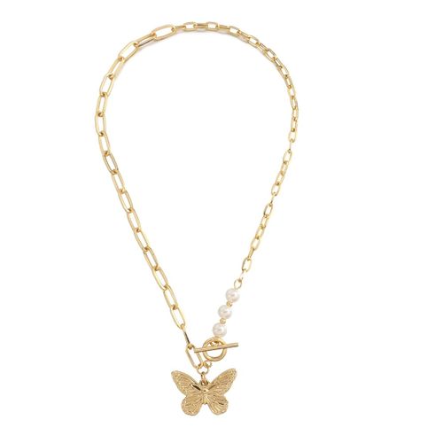 Collier Bohème Chamr Chaim En Perles Pour Femmes, Pendentifs Papillon, Couleur Or, Tendance, Nouveau