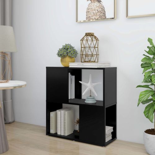 Vidaxl Bibliothèque Noir 60x24x63 Cm Bois D'ingénierie