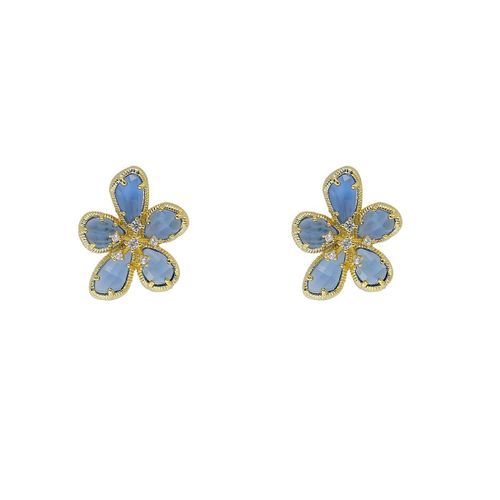 Boucles D'oreilles En Verre Transparent Pour Femmes, Bijoux De Luxe Uniques À Fleurs En Cristal, Nouveau Design Coréen, 2021