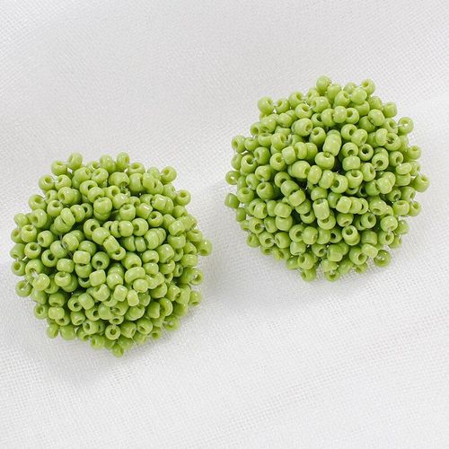 Boucles D'oreilles Géométriques En Résine Acrylique Pour Femmes, Style Bohème, Couleur Verte, Rondes Et Carrées, Bijoux À La Mode