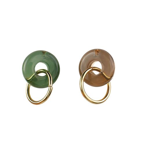 Boucles D'oreilles Géométriques Rétro Pour Femmes, Acrylique Transparent, Goutte D'eau, Épissage Rond Irrégulier, Pendentif Bijoux