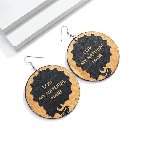 Boucles D'oreilles En Bois Pour Femmes, Vintage, Rond, Pendentif, Bijoux, Vente En Gros