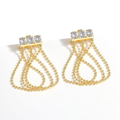 Boucles D&#39oreilles À Pampilles En Métal Doré, Cristal Brillant, Pour Femmes, Luxe, Géométrique, Strass, Pendentif, Bijoux De Mariage, 2021