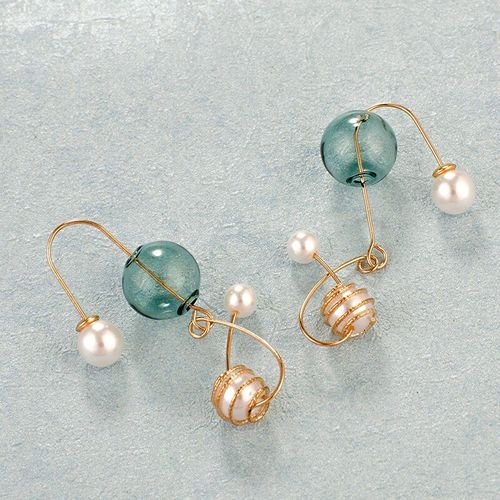 Boucles D&#39oreilles En Forme De Boule De Verre Fait À La Main, En Cristal, Tendance, Pendentif Asymétrique, Boucles D&#39oreilles À Bulles, Bijoux Cadeau Pour Femmes