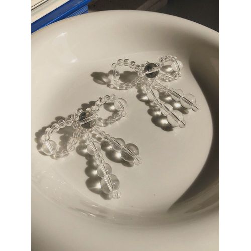 Boucles D'oreilles Longues Perlées En Acrylique Transparent Pour Femmes, Bijoux Pendentif, Élégant, Tendance, 2021