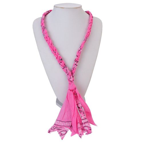 Colliers En Tissu Imprimé Tendance Pour Femmes, Long Collier Rétro Ajustable, Bandana, Bohème, Vente En Gros, 2021