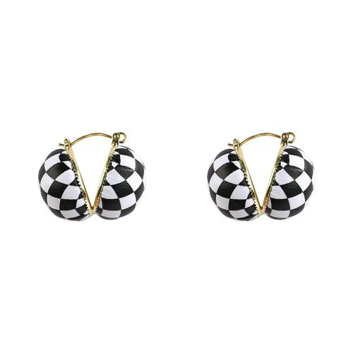 Boucles D'oreilles En Cuir Noir Et Blanc Pour Femmes, Créoles Rondes, Géométriques, Vintage, Tendance, Bijoux De Fête, 2021