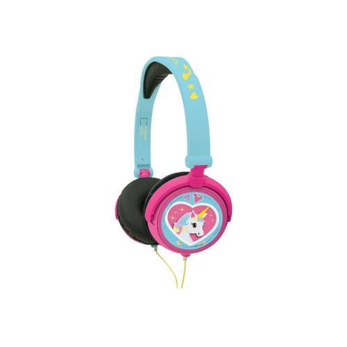 Lexibook Unicorn - Écouteurs avec micro - circum-aural - Bluetooth - sans fil, filaire - jack 3,5mm