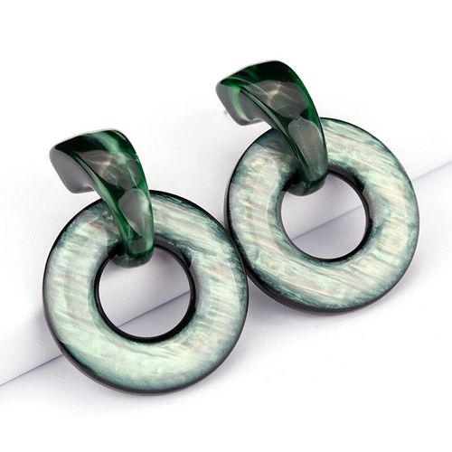Boucles D'oreilles En Résine Acrylique Pour Femmes, Uniques, Coréennes, Multicolores, Pendentif Rond, Bijoux À La Mode, Cadeau
