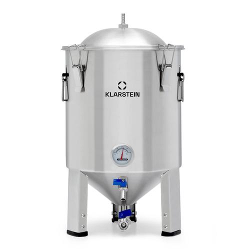 Cuve de fermentation - Klarstein gärkeller pro - 15 litres - vanne de vidange - acier inoxydable