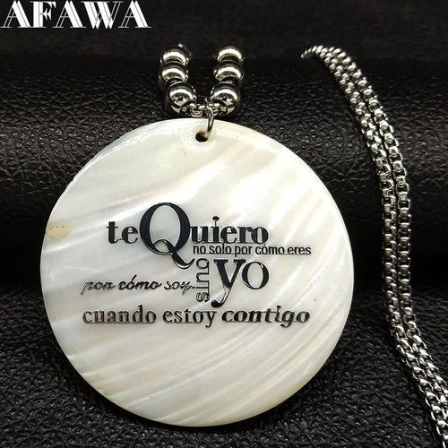 Collier En Acier Inoxydable Pour Femmes, Long, Grand, Argenté, À La Mode, N18641, Nouvelle Collection 2021