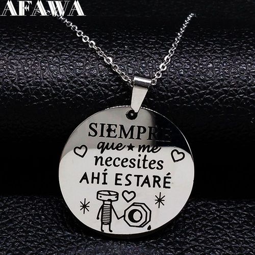 Collier En Acier Inoxydable Pour Femmes, Pendentif En Émail Noir, Couleur Argent, Amour, Bijoux, N840s01