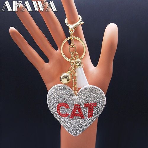 Collier En Acier Inoxydable Avec Patte De Chat En Cristal Blanc, Pour Femmes/Hommes, Accessoires De Bijouterie, Grand Sac, Kk24s01
