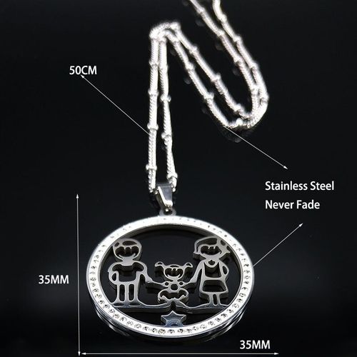 Collier Chaîne En Acier Inoxydable Et Cristal Pour Fille, Couleur Argent, Bijoux Gargantilla N19134, 2021